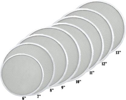 PAUL SONS Combo of 8 Multi Size Aluminum Pizza Screen Mesh Size are 6 to 13 inches Pizza Maker