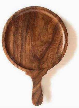 OnlineCraft Wooden pizza & snakes-serving platter for round shape Ch piza plate 256 Pizza Maker