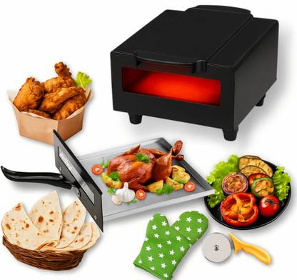 WELLBERG 1500W Electric Tandoor | Bake Cake, Roti Grill Chicken Paneer Tikka & Naan Kabab Pizza Maker