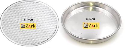 Zark 8 INCH ALMUNIUM PIZZA PLATE AND PIZZA JAALI SAME SIZE BOTH OF ONE PACK Pizza Maker