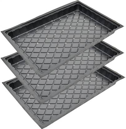 UGAOO Microgreen Germination Trays for Seedling Tray - Set of 3 Plant Container Set