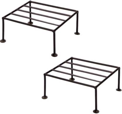 Abhi Creation Modern Indoor / Outdoor Iron Planter Stand / Flower Shelf Rack Holder Plant Container Set