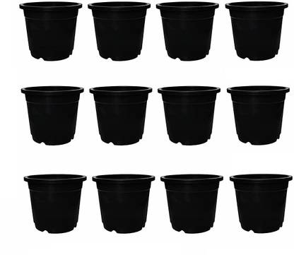 The Ubals 6 Inch Nursery Plastic Round Pot with Drain Hole Seed Starting Pots for Seeding Plant Container Set