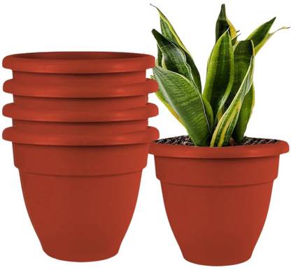 Urban Infotech 18 Inch Plastic Planters Big Size Flower Pot Stylish Indoor Outdoor Gamla Plant Container Set