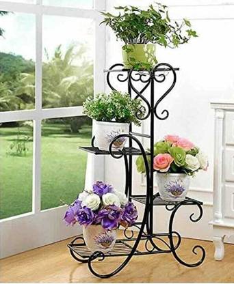 ANR STORE Magic 3 Tier Iron Flower Pot Stand,Fancy Design planter Stand Plant Container Set