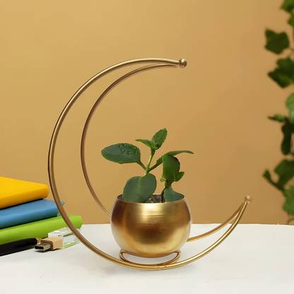 United Crafts Metal Design Vase-Gold Finish - Decorative Flower Vase Pot for Home Décor Items| Plant Container Set