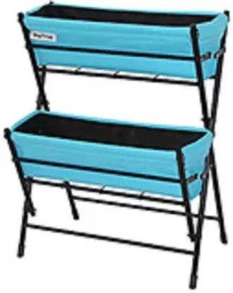 Vegtrug Poppy 2 Tier Ladder Vegetable & Herb Easy to Move Garden Planter with Felt Liner Plant Container Set