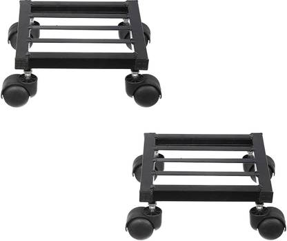 Iron Lands Portable SOLID Plant Stand with Wheels Indoor Outdoor Plant Pot Stand Premium Plant Container Set