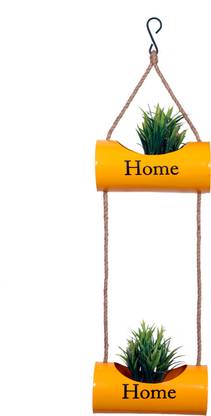 Cottage Crafts Stylish Hanging Planter with Jute Rope Plant Container Set