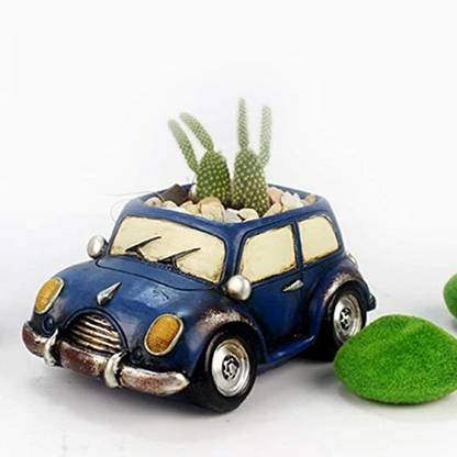 Vikarafty Resin Planter Amazing & Attractive Retro Small Car Resin Succulent Pot Car Shape Plant Container Set