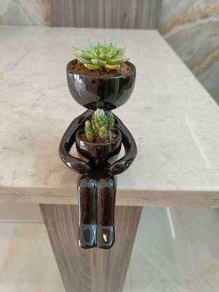 Earth Origin Sitting Human Shaped Planter Pot Plant Plant Container Set