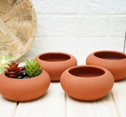 GOLD DUST Clay Pot for Plants Terracotta Plant Container Set