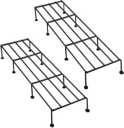 Crafty Creation 24 Inch Rectangular Rust Proof Metal Plant Stand Plant Container Set