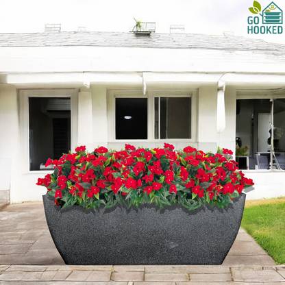 GO HOOKED Recta Curve 36 Inch Flower Planter Pots for Home office Garden Balcony Big Size Plant Container Set