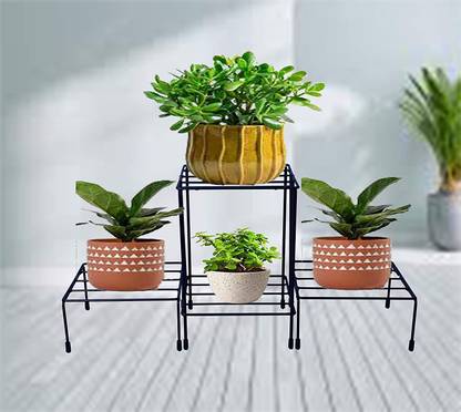 mahi creation Metal Corner Plant Stand Pot Stand, Planter Stand Plant Container Set