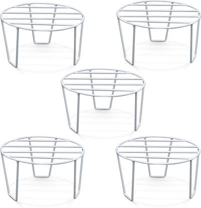 BonKaso Premium Round Anti-Rust Plant Stand For Indoor, Outdoor and Balcony Use Plant Container Set