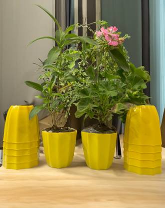 Sicmunds Fancy Flower Pots Indoor Use (Eco Friendly Flower Pots) Plant Container Set