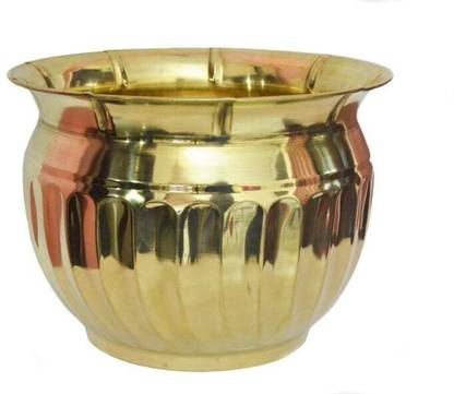 KAPER Brass Planter For Home Decoration(4 inches) Big Planter Pot For Garden Plant Container Set