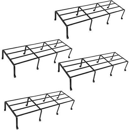 ICON CREATION Heavy 4 Modern Step Plant Stand Metal Flower Pot Stand For Pots Plant Container Set