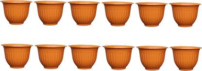 Picvel Stylish Planter Indoor Outdoor Gamla(18*13)cm Flower Pots Plant Container Set