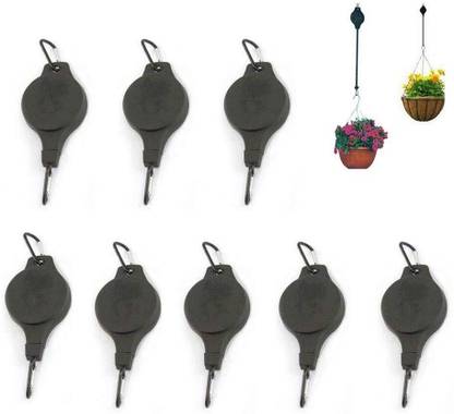 hinik Retractable Plant Hanger for Hanging Flower &Garden Pots, Birds Feeder Plant Container Set