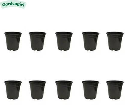 gardengiri Durable 4 Inch Nursery Black Pots for Seedling & Small Plant For Outdoor/Balcony Plant Container Set
