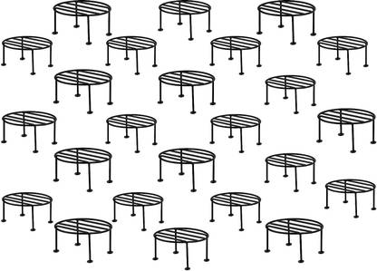 ikram Flower Pot/Plant Stand for Home Garden Black Plant Container Set