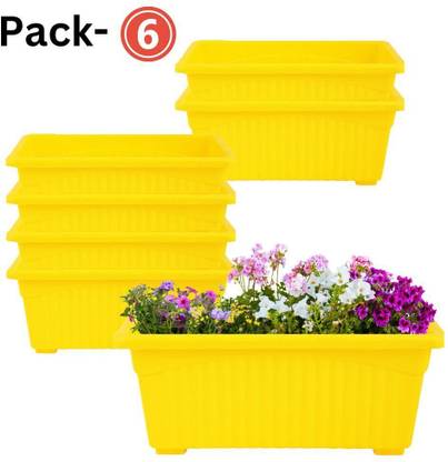 DawnRays 15inch Plastic Pot Planters Plant Pots for Home Plants Flower Planter for Home Plant Container Set
