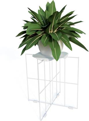 Meshable Filantus - Metal Plant Stand | Balcony & Garden Plant Stand | Large, White Plant Container Set