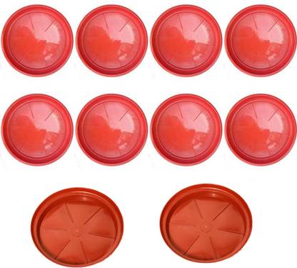 BLACKBEE Bottom Tray, Color-Brown (Pack of 10)(10INCH) Heavy Duty & Top Quality\Garden Plant Container Set