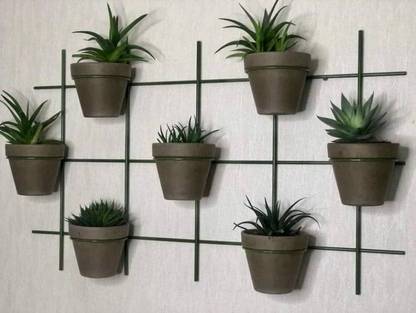 ICON CREATION Wall Mounted Hanging Planter Rack Plant Basket Flower Pot Stand Plant Container Set