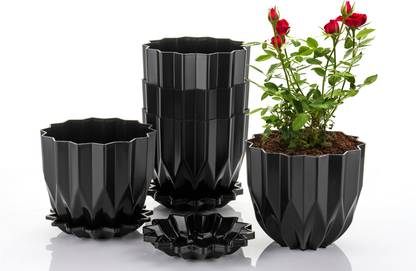 Wintrezza® Flower Pots with tray for Home, Garden Plant Plant Container Set Plant Container Set