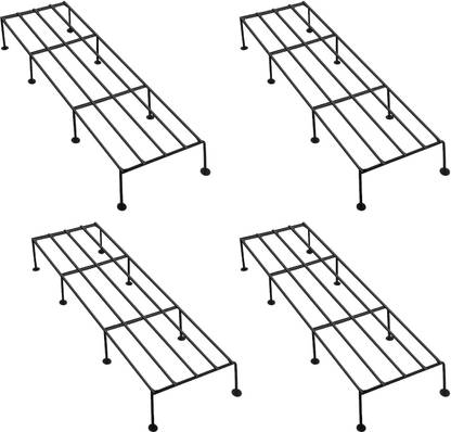 KLASSIC Rectangular Metal Plant Stand/Pot Stand - 24 inches Rod Plant Stand Black Plant Container Set