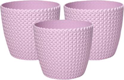 harshdeep Flower Pot For Indoor Plants-Capri-Home Office Decorative 5.5 Inch (Pink) Plant Container Set