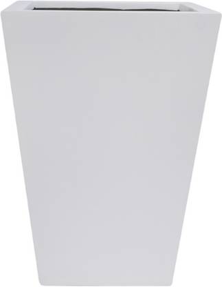 Jp Planters 20 Inch Tall Tapered Planter - Modern Plant Pot for Home, Garden, Patio (White) Plant Container Set
