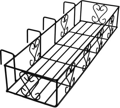 Iron Lands Railings Pot Stand, Hanging pot stands for plants in balcony for Home Decor Plant Container Set