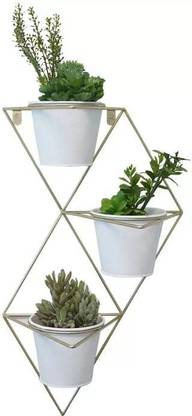 Acrylic Design Art Geometric Wall Planter Set Plant Container Set
