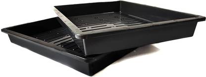 Farm Genie Hydroponics Tray with Water Drainage Holes | Microgreen Tray | Fodder Tray Plant Container Set