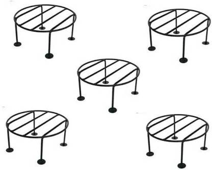 शर्फ SET OF 5 ROUND POT STAND FOR OUTDOOR & INDOOR प्लांट कंटेनर सेट