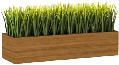 Vyani Recto Wooden Planter Box Stand Rack Rectangular 20 Inch Laminated Wooden Texture Plant Container Set