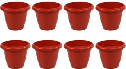 Flipkart SmartBuy (Pack of 8) 8" inch Dia. Heavy Duty plant pot Planters Plant Container Set