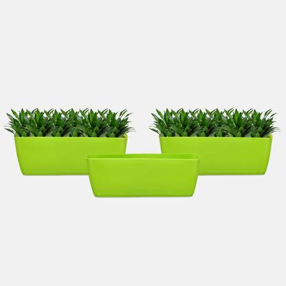 Yuccabe Italia SHERA CABI Tray 16 INCH Flower Tray Pot Unbreakable Rectangular Shape Planter Plant Container Set