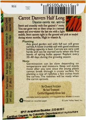 VibeX PUAS-77 - Carrot Danvers Half Long - (750 Seeds) Seed