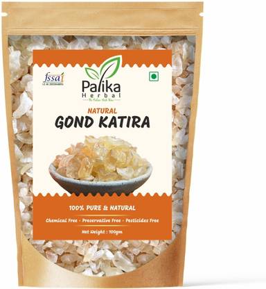Palika Herbal Gond Katira Pure Organic Edible Gum | Tragacanth Gum Crystals Seed