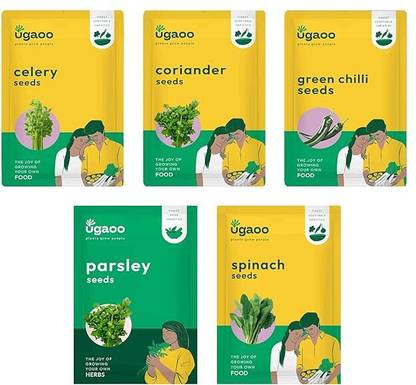 UGAOO Indian Greens Bundle of 5 Packet Seed