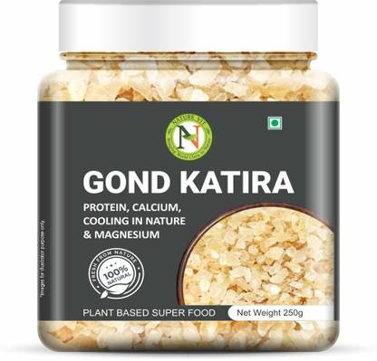 Nature Vit Pure Natural Gond Katira, 250g (Jar Pack) (Edible Gum) - Tragacanth Gum Seed