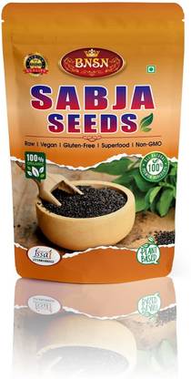 BNSN Natural Raw Basil Seeds 250gm | Sabja Seeds | Tukmaria Seeds Seed
