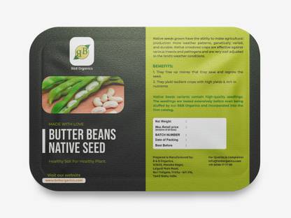 B&B Organics Butter beans chedi / Lima Seed Seed