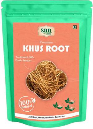 SRD FOODS Khus Root, Khus Jad, Vetiveria Roots, Ushira, Organic Green Herb Seed