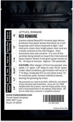 WILLVINE LX-593 Red Romaine Lettuce Seeds Seed